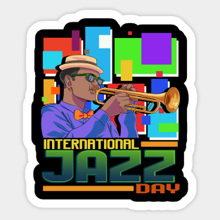 International Jazz Day Trumpet Lover Sticker